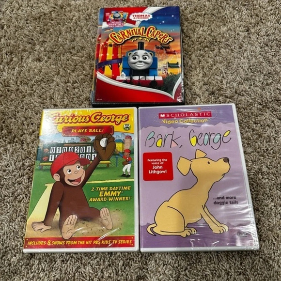 Bundle of Kids DVD Curious George and Thomas the Train New in Package - Picture 1 of 1